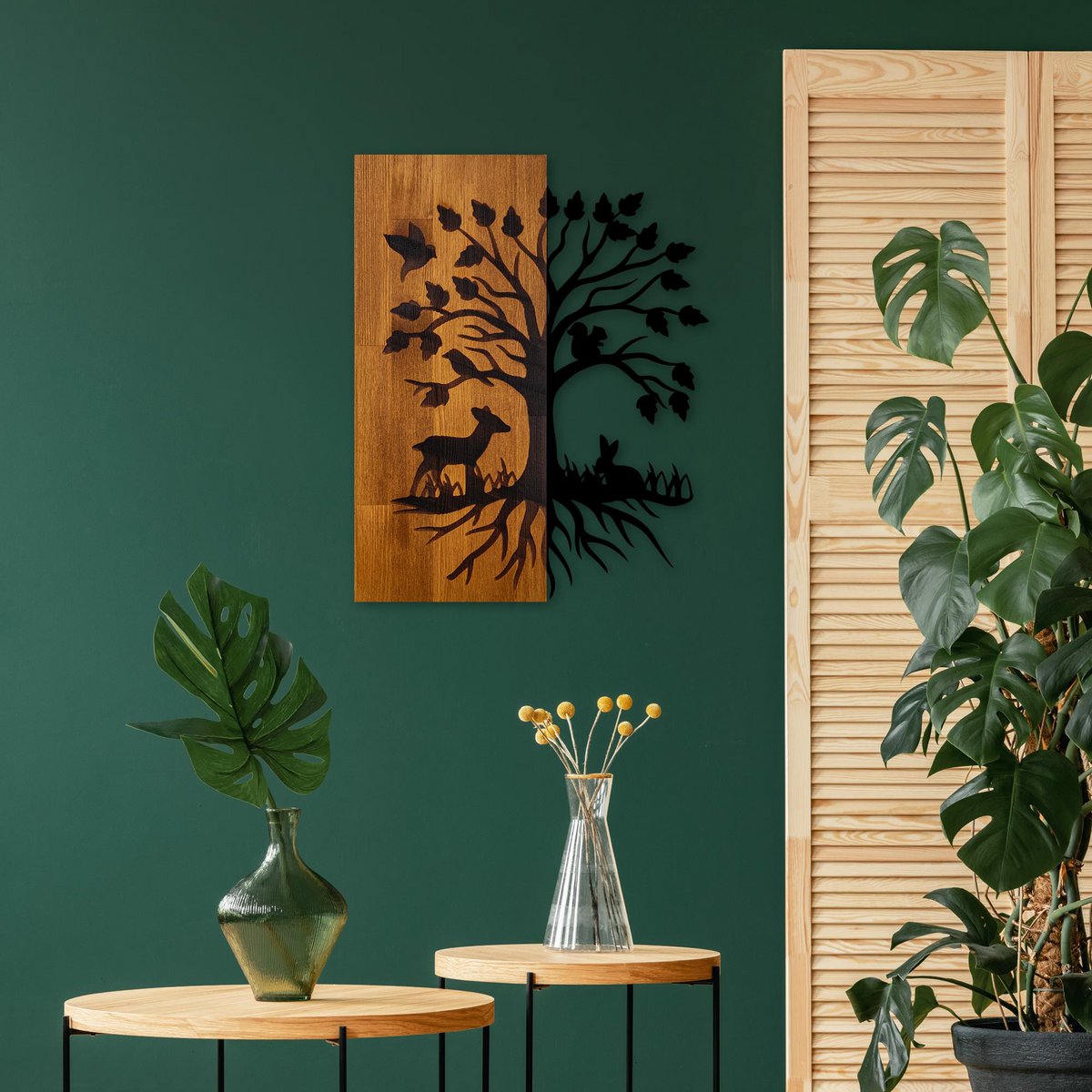 MA-434 Wood metalen muurschildering