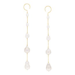 Pendientes Perlas Barrocas, oro amarillo de 14 quilates