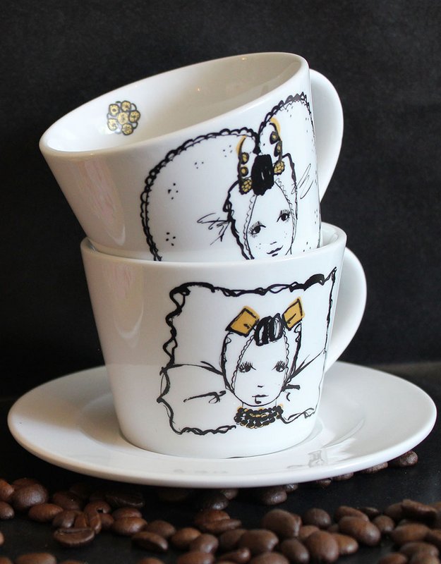 Kaffekop og underkop Zeeland piger