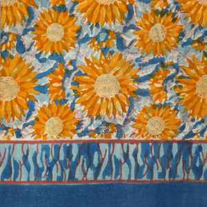 Blue yellow flower pareo flower flower