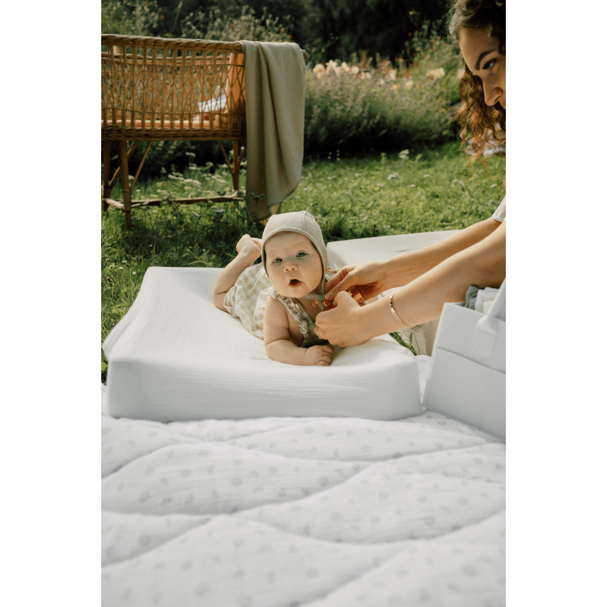 Housse pour matelas à langer TISU, Crème