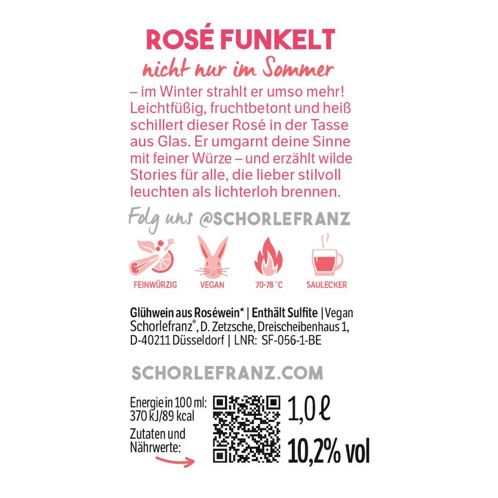 Glühmfranz Rosé Vino mullido 1L