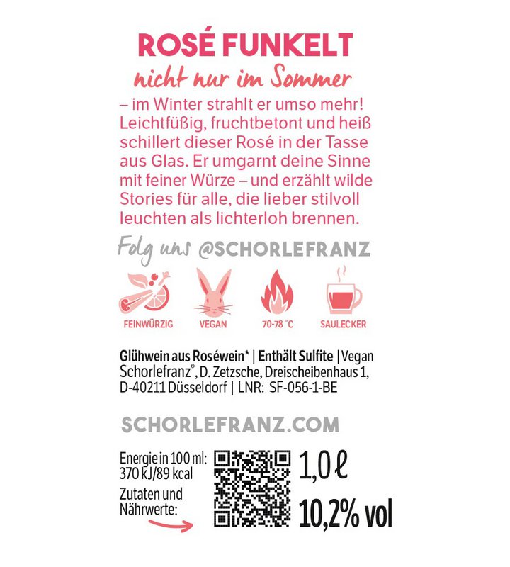 Glühmfranz Rosé Vino mullido 1L