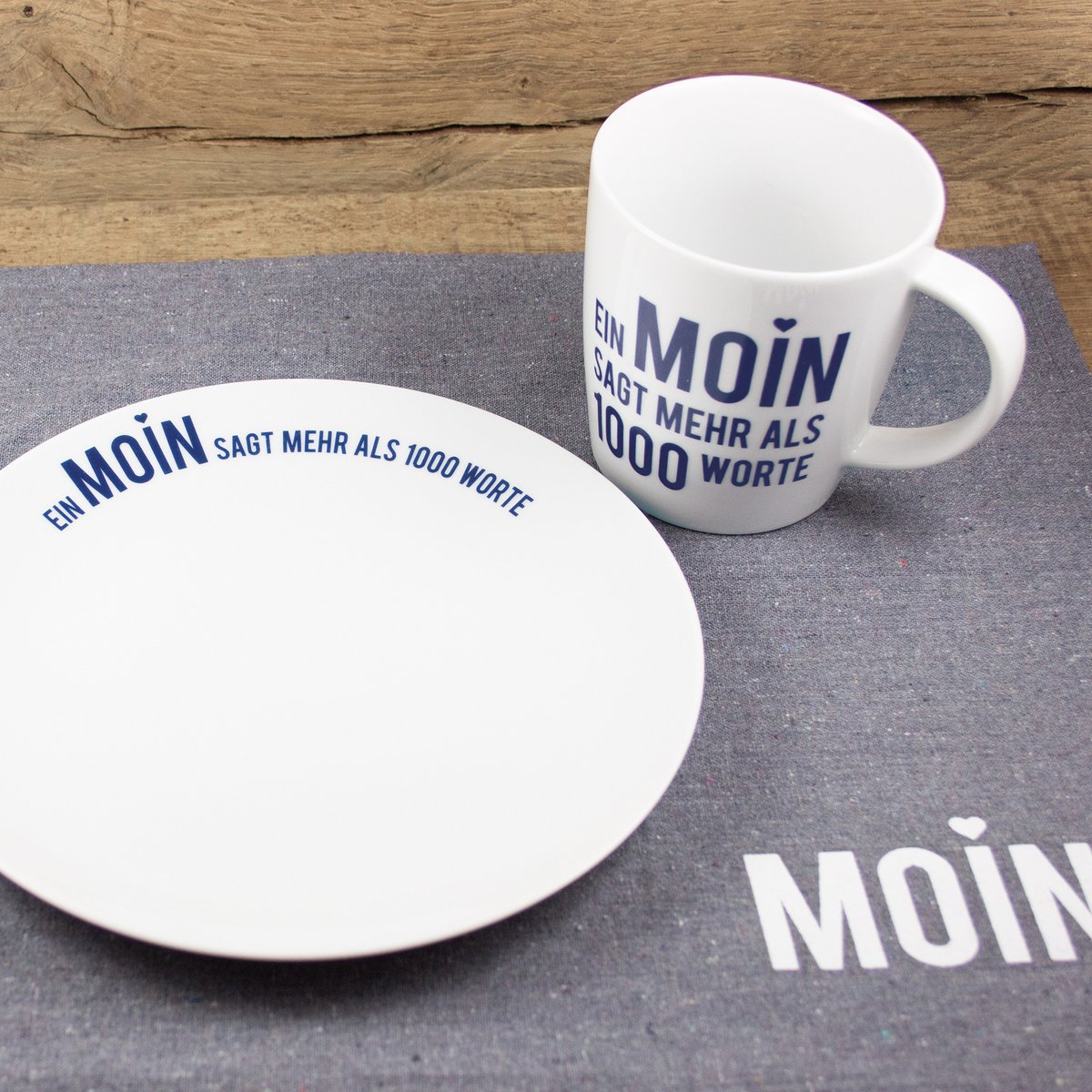 Porcelænstallerken Ein Moin siger mere ...