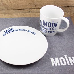 Porcelænstallerken Ein Moin siger mere ...