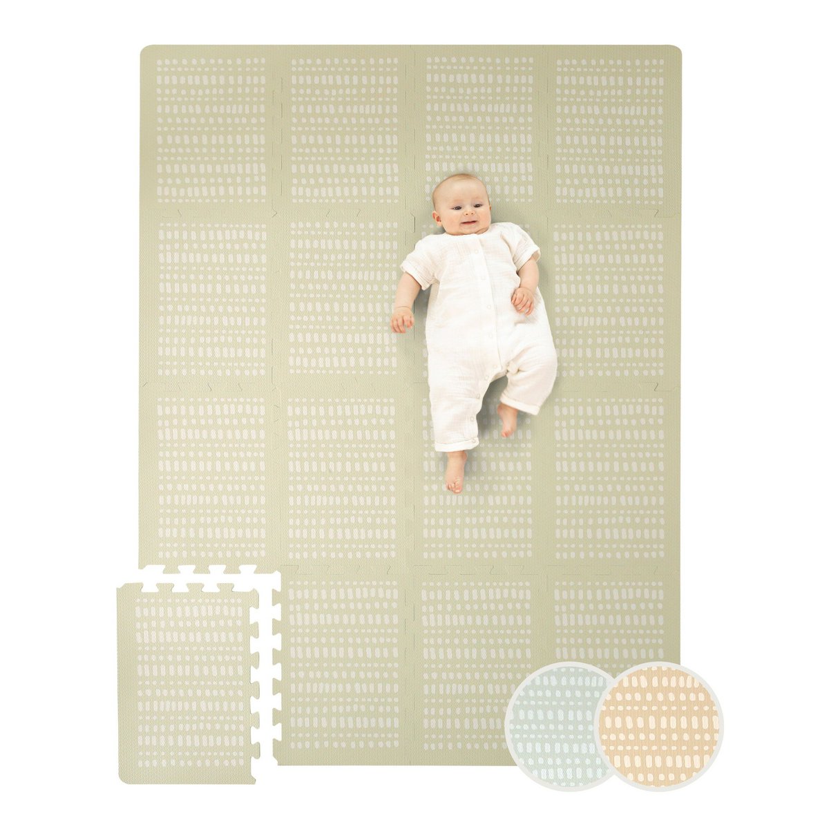 Hakuna Matte XL Puzzle Legemåtte - Hygge, Beige (1,7 x 1,2 m)