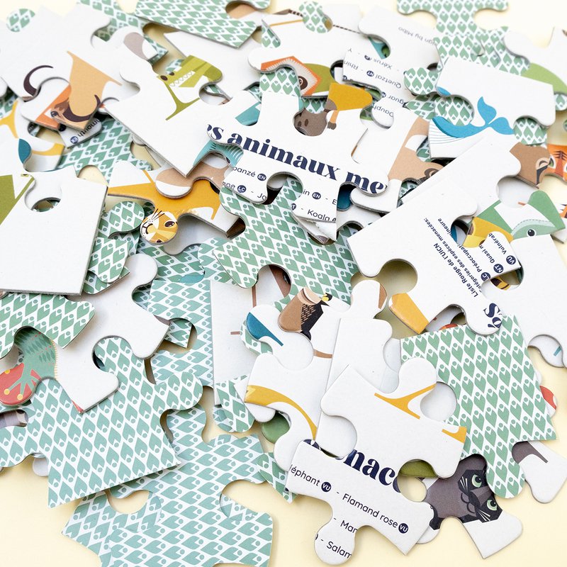 Puzzle da 70 pezzi, 5 anni+, ABECEDARIO | Prodotto in Francia
