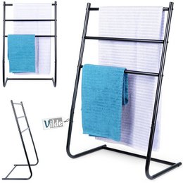 Towel Stand Metal Black