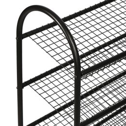 Scarpiera in metallo 4 strati di Naturn Living | Scarpiera | Deposito scarpe | Sistema di archiviazione | Scarpiera trasparente | Organizzatore di scarpe | nero opaco