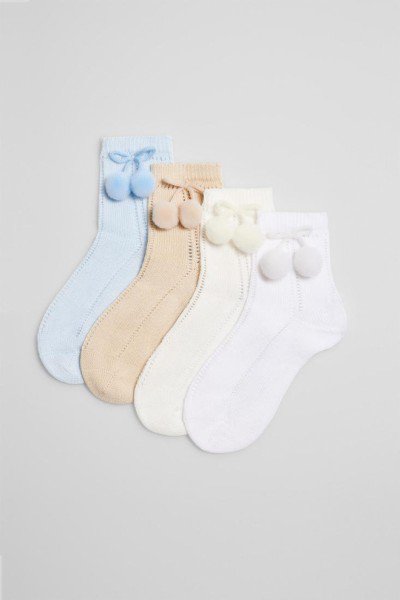 iN Control 2pack JACQUARD sokker med pomponer