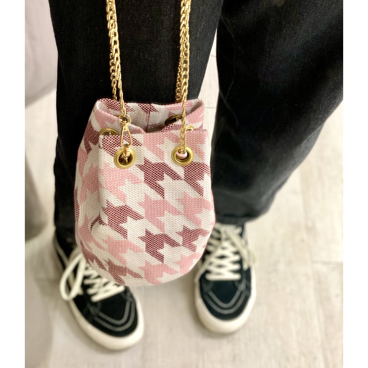 Sac Seau PIED DE COQ ROSE