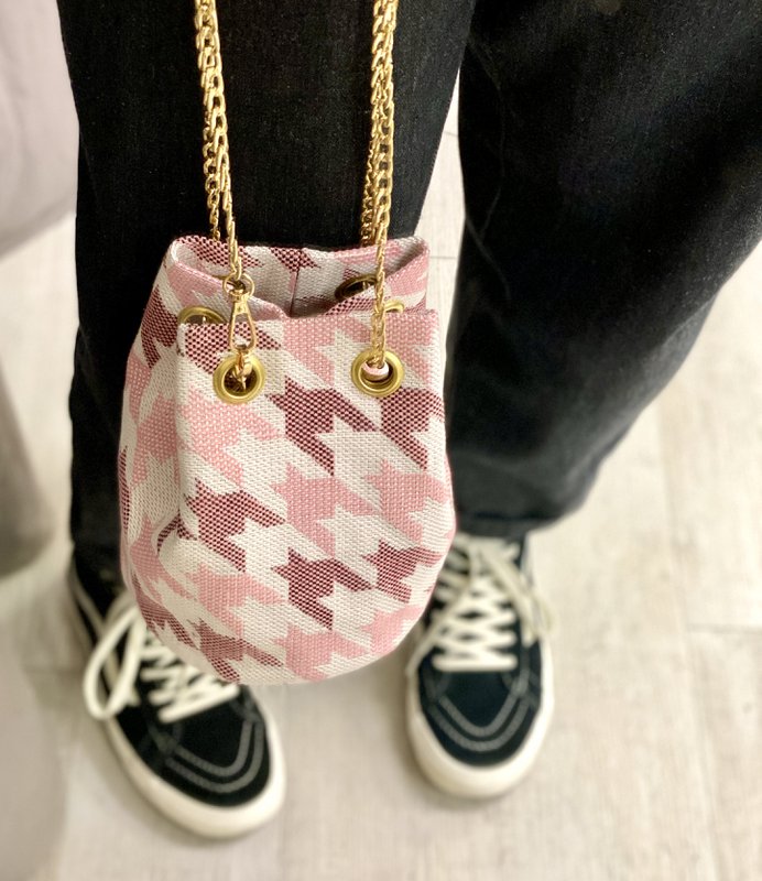 Sac Seau PIED DE COQ ROSE