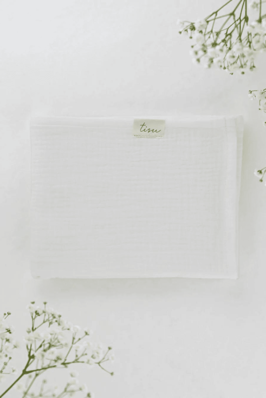 TISU muslin, White Pearl