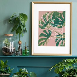 Monstera minimale print