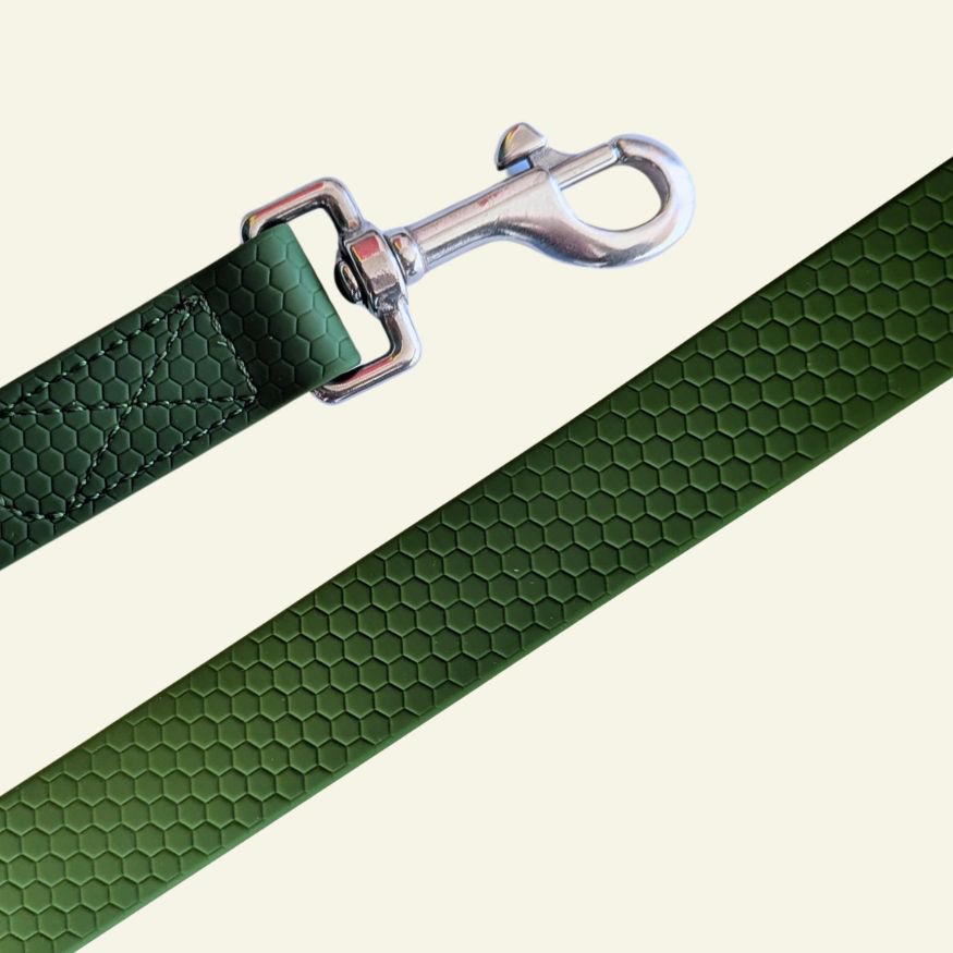 Waterproof multi-position leash Khaki green 250cm