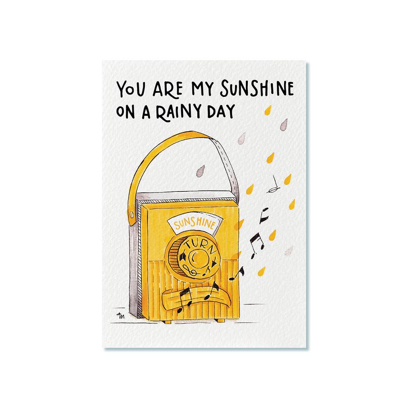 Ansichtkaart | You are my sunshine on a rainy day