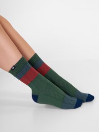 Organic Socks Academia - Warm socks with knitted pattern