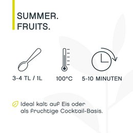 Frutas de verano, té de frutas orgánicas, 125g