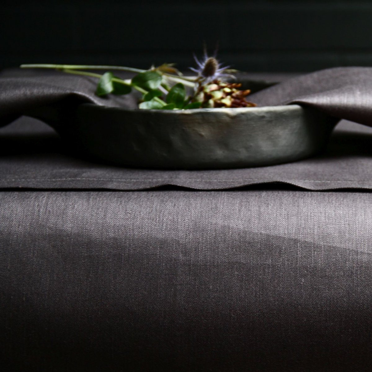 Linen napkin Atlas - black