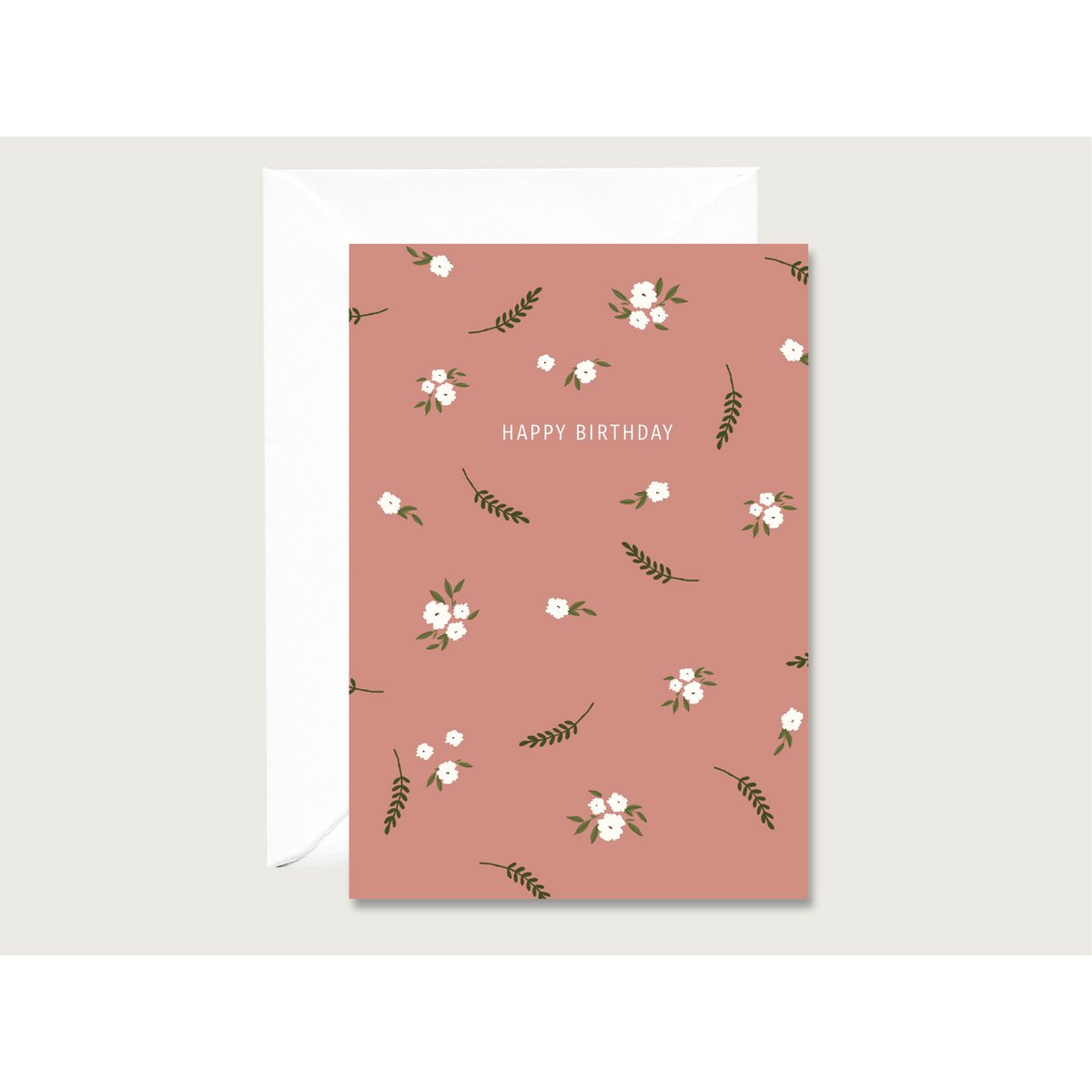 Verjaardagskaart "Oud Roze Bloemen" | Wenskaart vouwkaart kaart HART & PAPIER