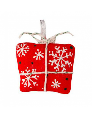 Kerstcadeau met sneeuwvlokken