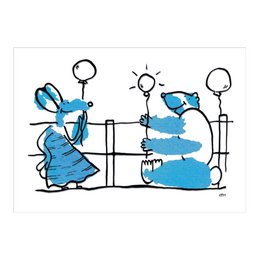 Birthday card blue