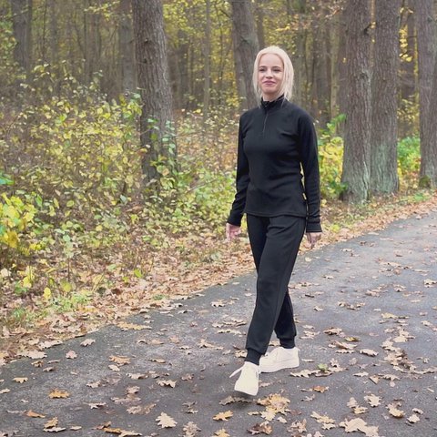 Damen-Jogger-Jogginghose, 250 g/m², Schwarz