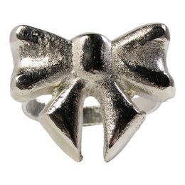 Servet Ring strik zilver 5x4,5cm (set of 4)