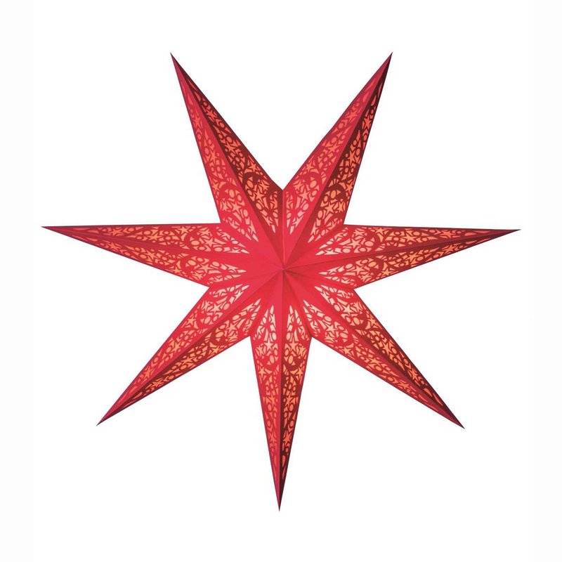 Paper star lux red m to hang red