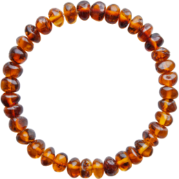 Bracciale per adulti color ambra cognac