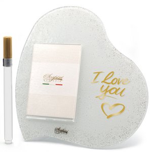 Aanpasbare Murano Glass Portfotto, origineel wit geschenkidee