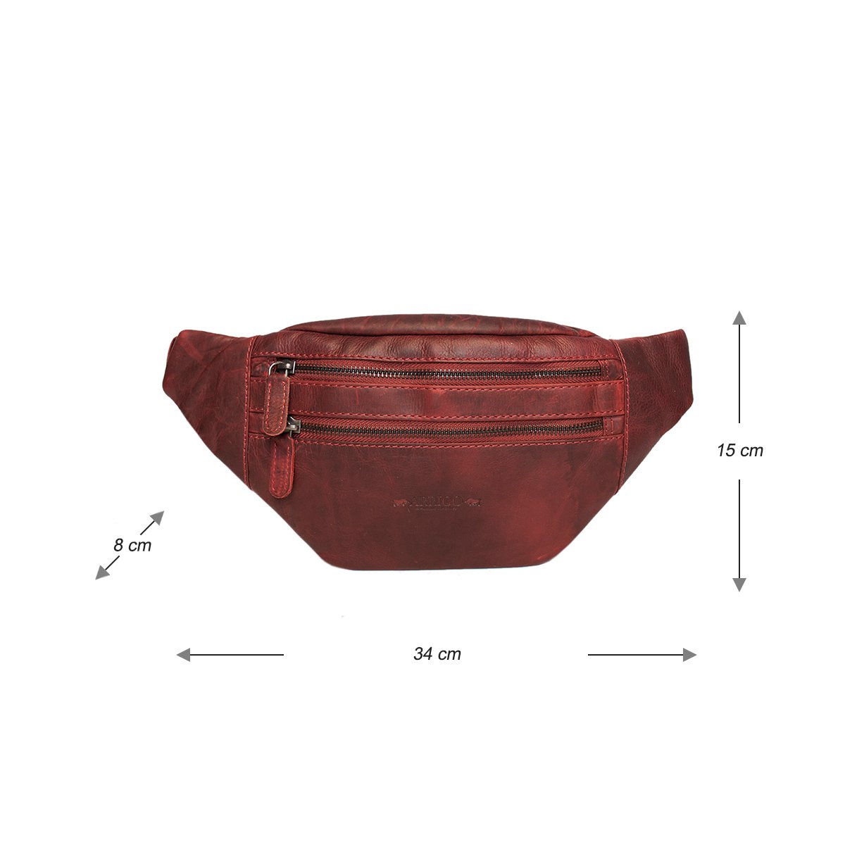 Taljetaske Læder - Fanny Pack Læder - Pouch Taske i 6 farver læder - Læder Belly Bag - Unisex model