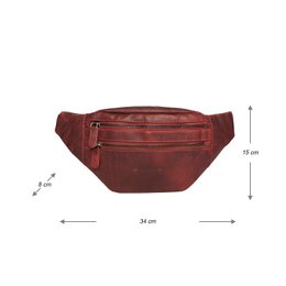 Taljetaske Læder - Fanny Pack Læder - Pouch Taske i 6 farver læder - Læder Belly Bag - Unisex model