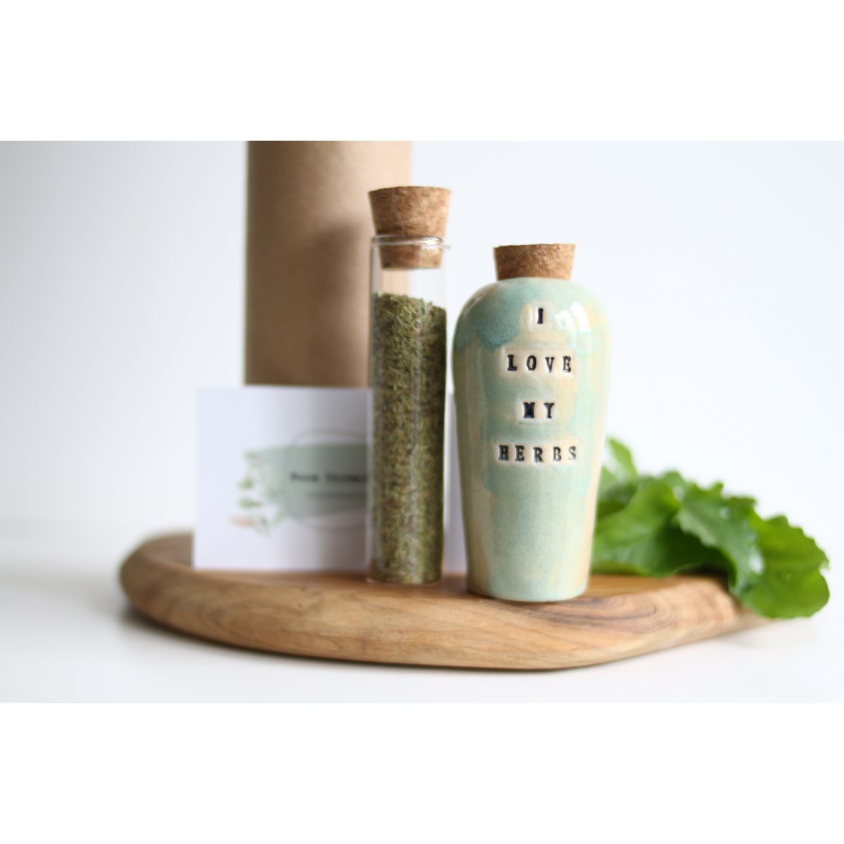 Geschenkset met kruidenpotje en rozemarijn