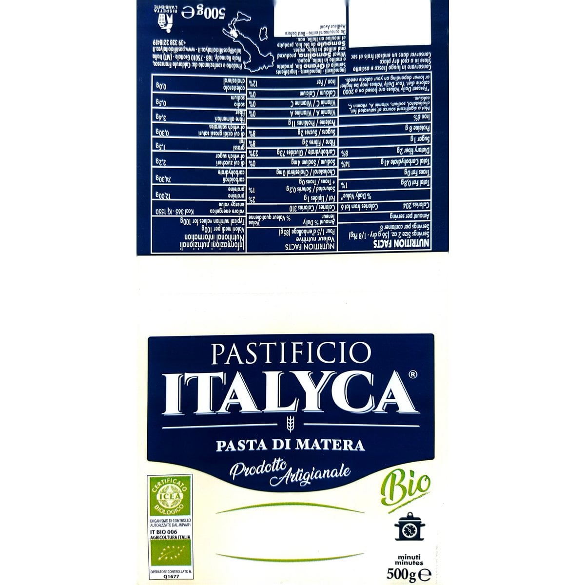 CAVATELLI 500G PASTA ARTIGIANALE BIOLOGICA 100% ITALIA