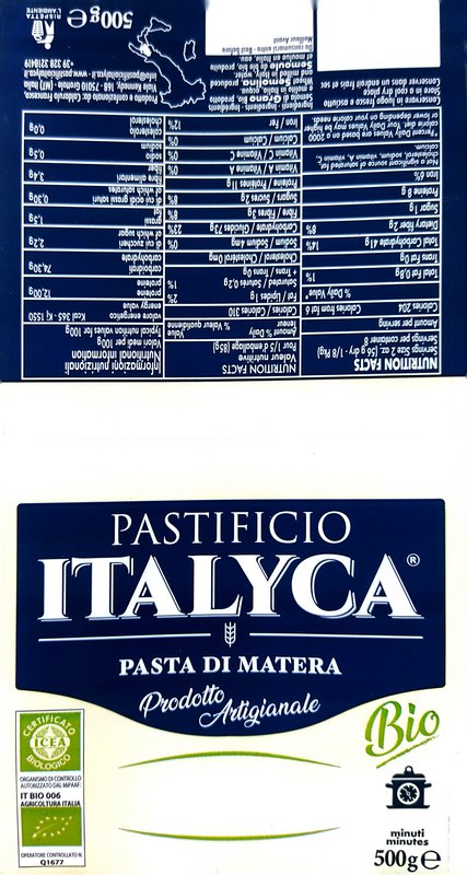 CAVATELLI 500G PÂTES ARTISANAUX BIO 100% ITALIE