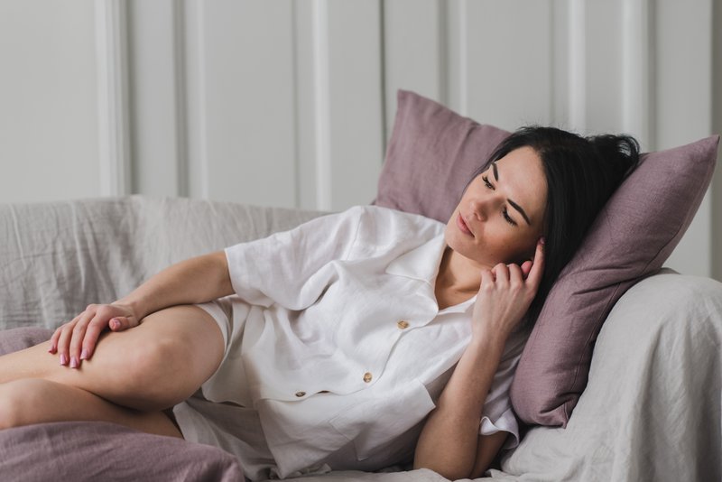 Pyjama-Set aus Naturleinen