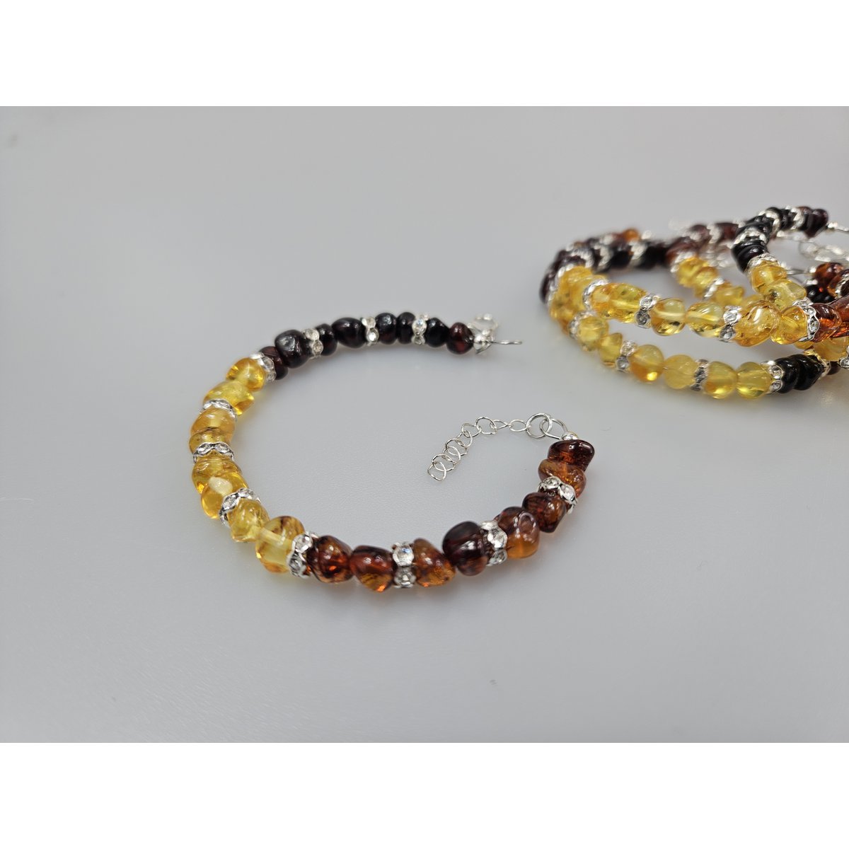 Bracciale con pietra preziosa d'ambra, regalo souvenir, bracciale portafortuna