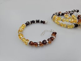 Pulsera de piedras preciosas de ámbar, regalo de recuerdo, brazalete de buena suerte