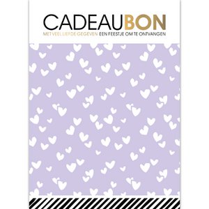 Gift vouchers Solo Hearts lilac – 25 pieces