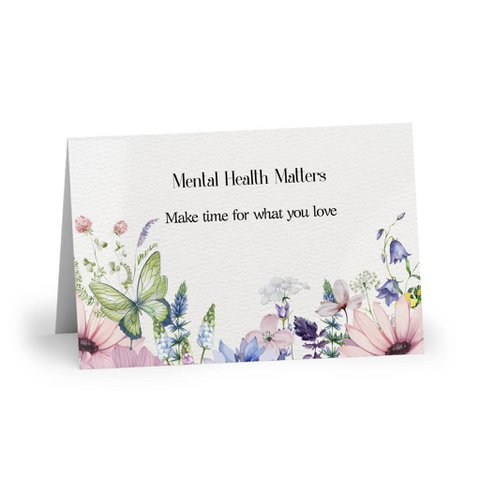 Canada - Watercolor "Make Time" Mental Health Matters Art Print