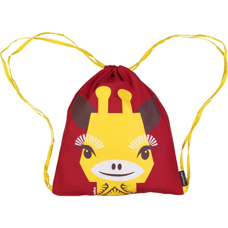 Children's activity bag, organic cotton, giraffe