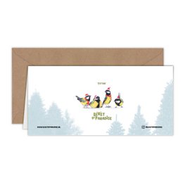 Kartka świąteczna, kartka świąteczna dla ptaków, kartki z życzeniami dla zwierząt
