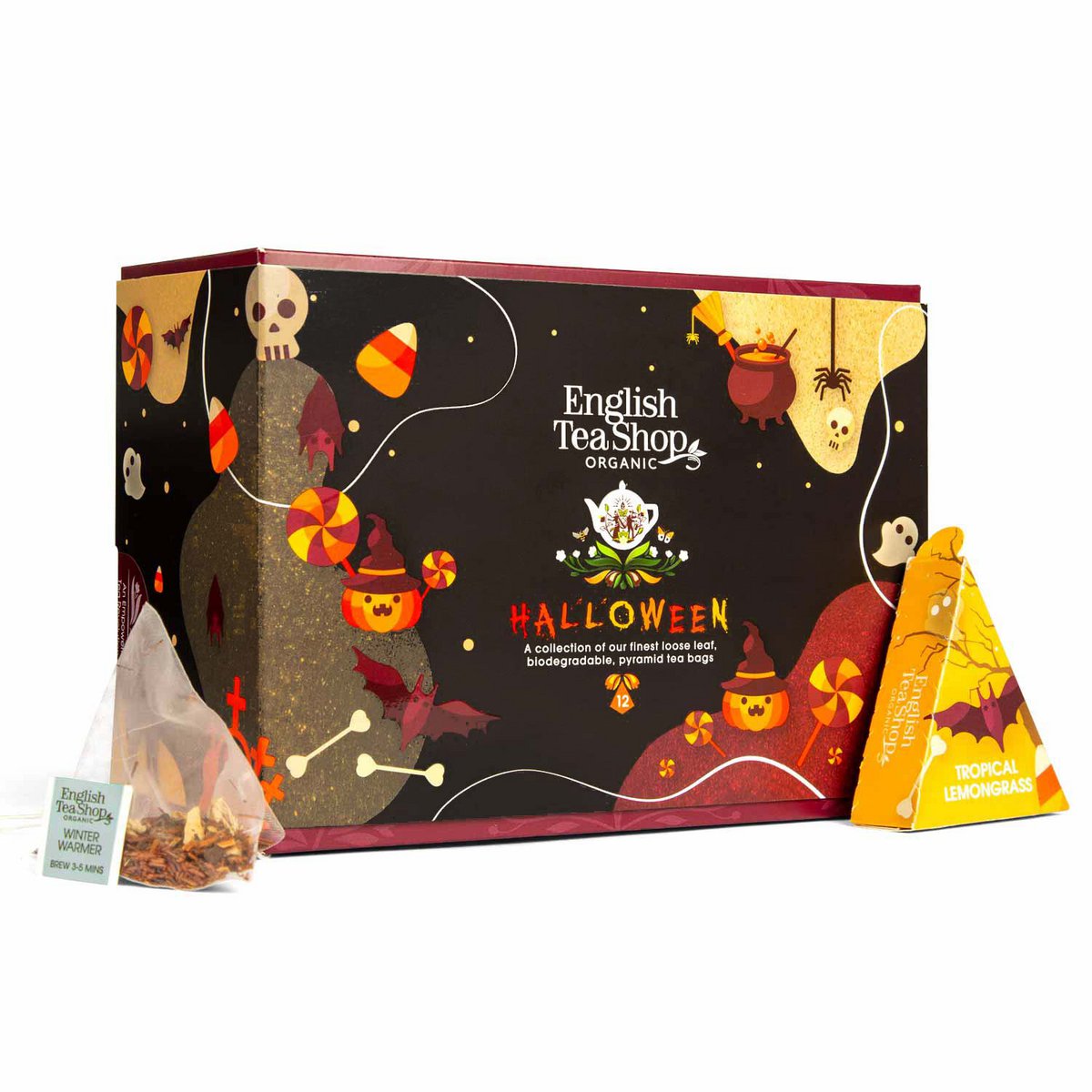 ETS - Tee Geschenk "Halloween" BIO, 12 Pyramiden Beutel