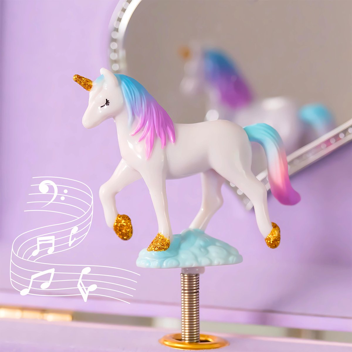 Caja de Música Joyas - Unicornio Mágico - Bella Soñadora