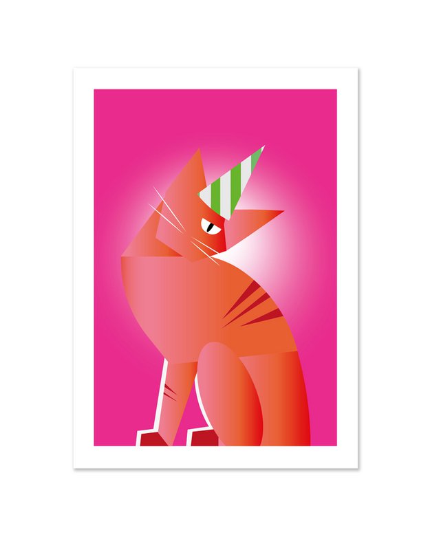 BIRTHDAY CAT | FSC® postcards | Dutch Design