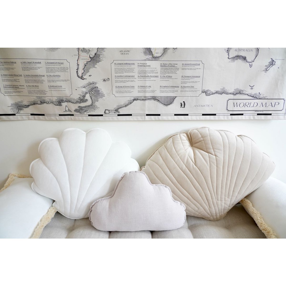 Cotton world map for children "Civilisational achievements"