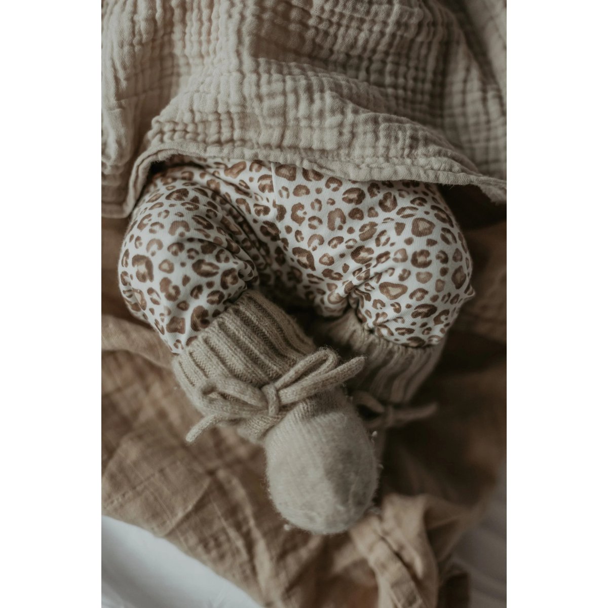 Beige de leopardo de legging