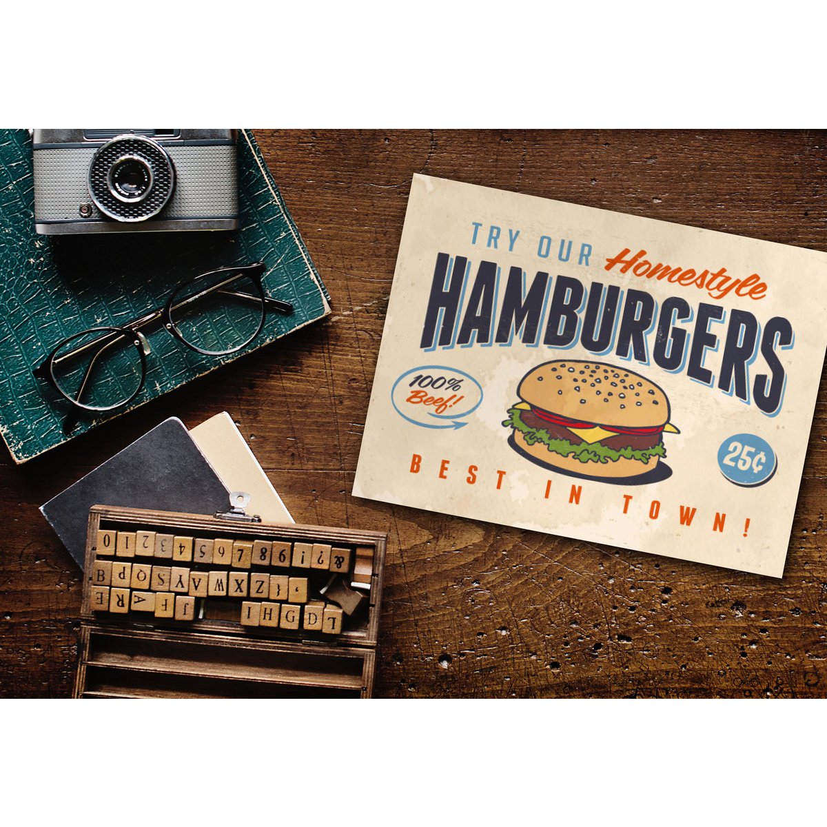 Set de table hamburgers