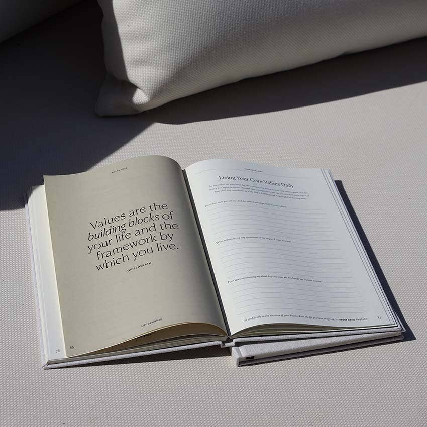 Life Designer Journal - 100+ Eingabeaufforderungen für das Selbstwachstum, Ziele